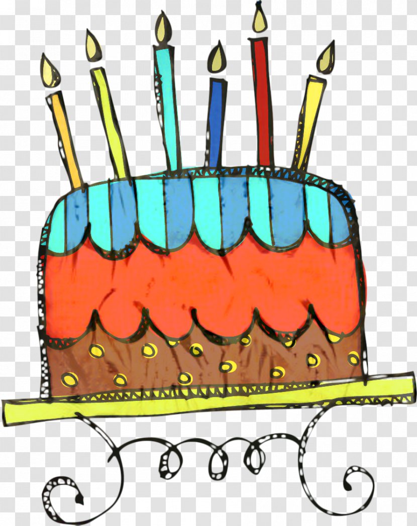 Cartoon Birthday Cake - Candle - Icing Baked Goods Transparent PNG