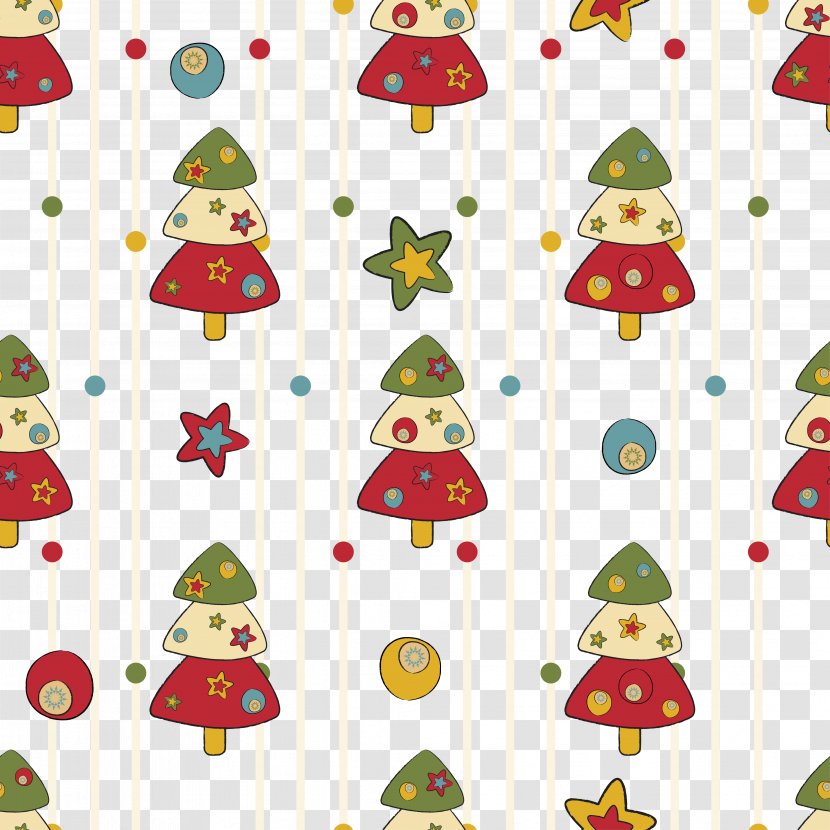 Christmas Tree Santa Claus Pattern - Area - Vector Element Background Transparent PNG