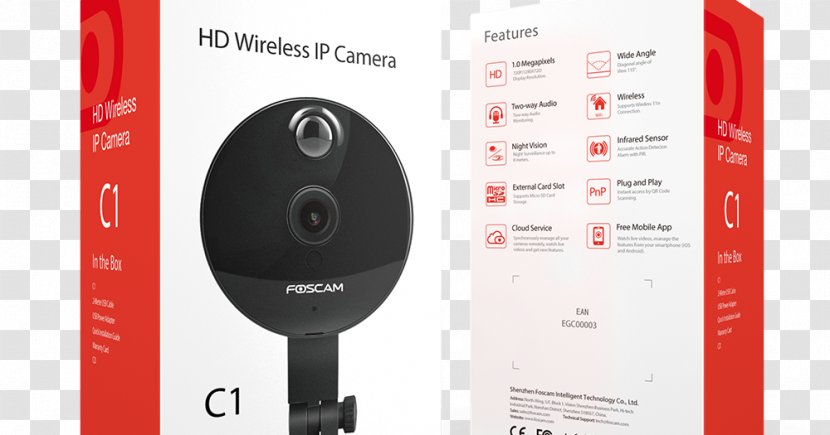 C1 Network Camera Netzwerk IP Megapixel Foscam Indoor - Electronic Device Transparent PNG