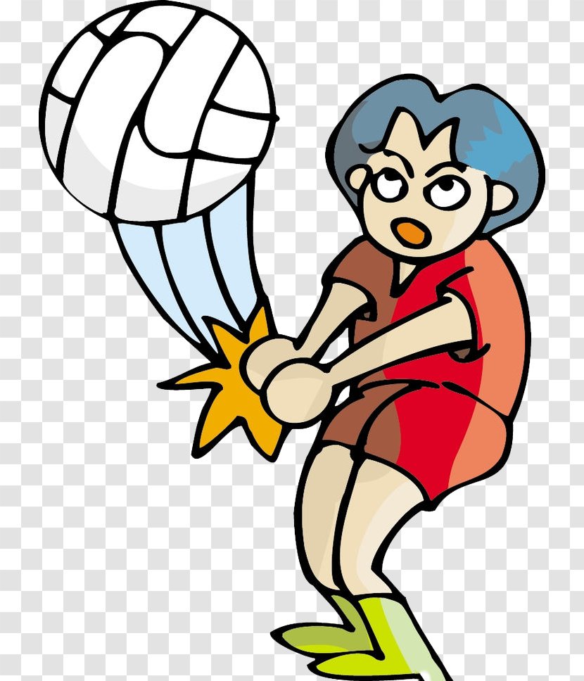 Volleyball Cartoon Computer File - Art - Women's Picture Transparent PNG