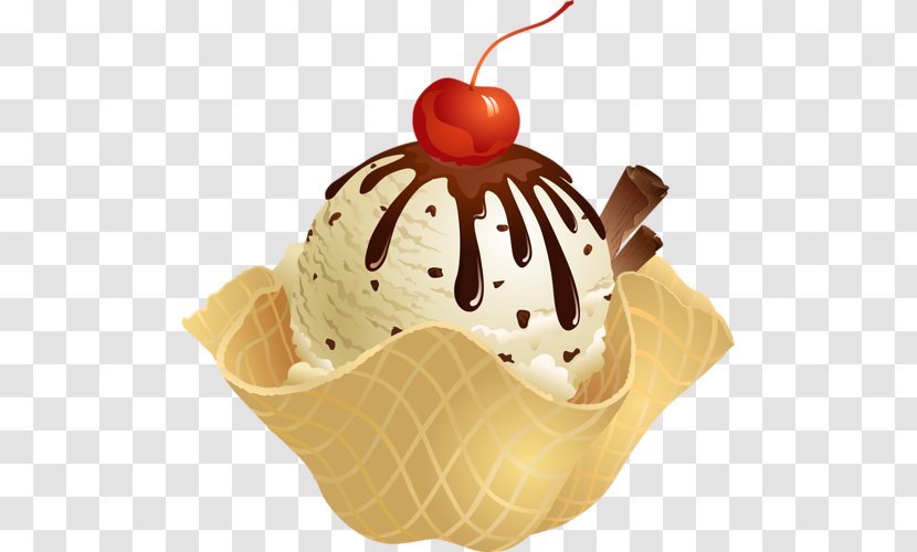Chocolate Ice Cream Sundae Cones Fudge - Dessert Transparent PNG