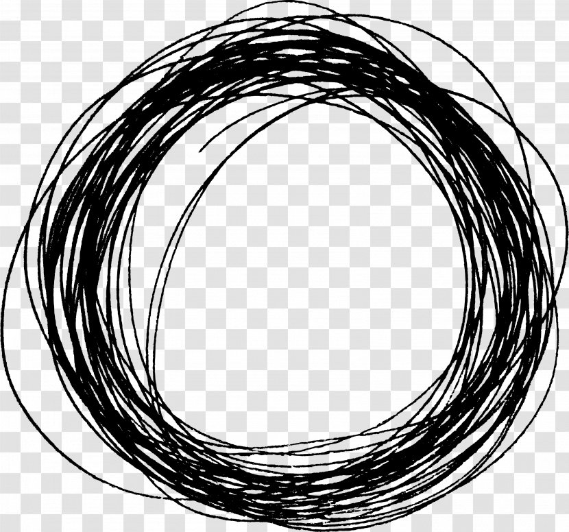 Doodle Drawing - Black And White - Circle Brush Transparent PNG