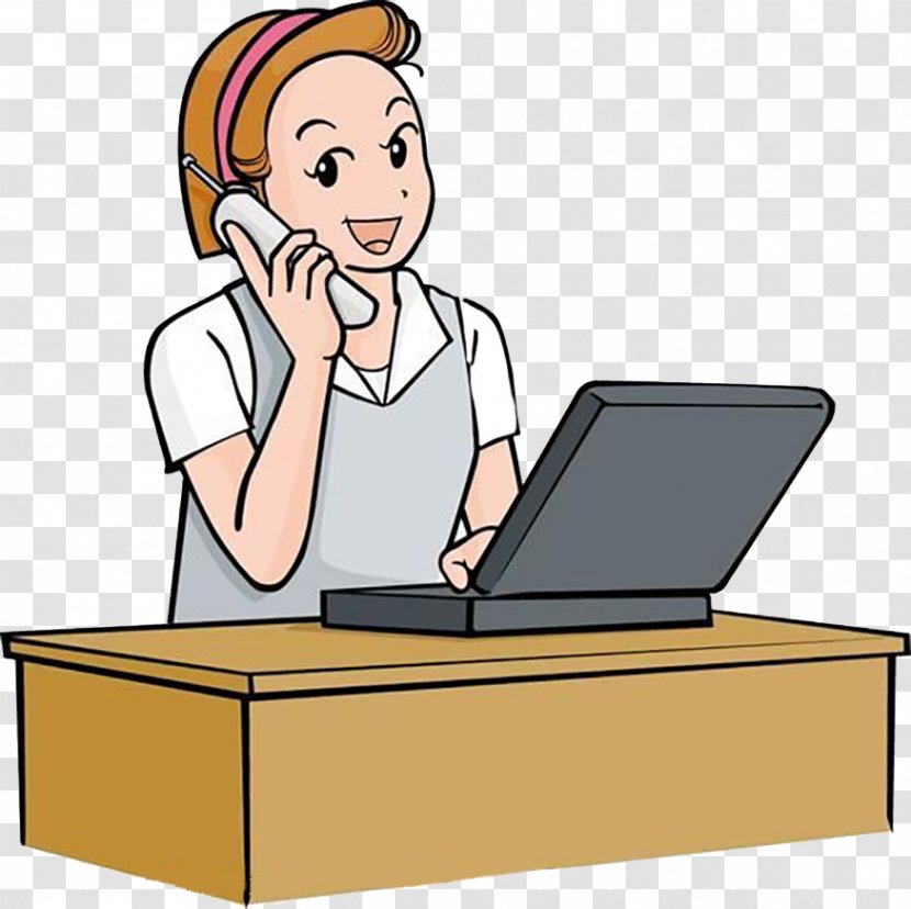 Drawing Download Clip Art - Human Behavior - Secretarial Desk Phone Transparent PNG