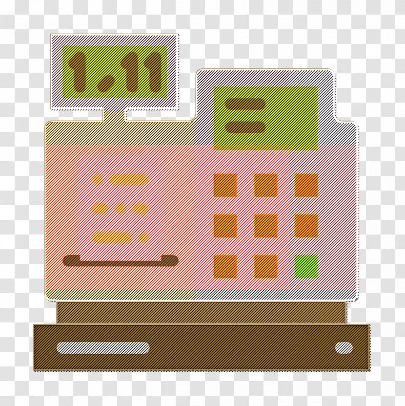 Business Icon Cashier - Rectangle - Pink Transparent PNG