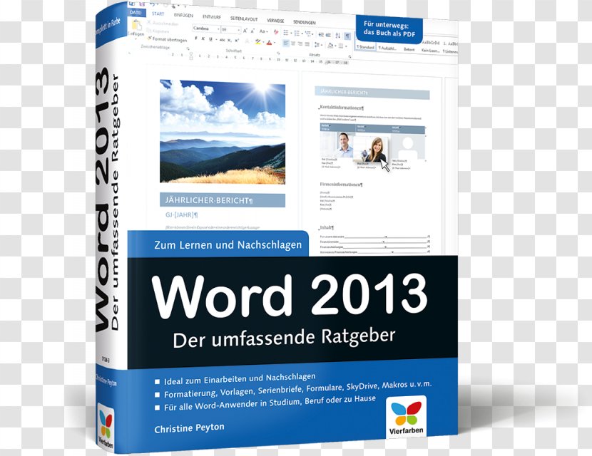 Office 2013: Der Umfassende Ratgeber Word Schritt Für Erklärt Excel 2010: Die Anleitung In Bildern Ratgeber. Komplett Farbe - Microsoft - Book Transparent PNG