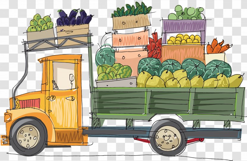 Fruit Car Vegetable - Vehicle - Pickup Truck Transparent PNG