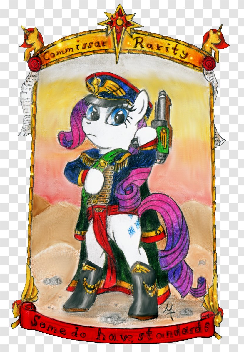 Rarity Warhammer 40,000 Commissar Fan Art Rainbow Dash - Imperial Guard Transparent PNG