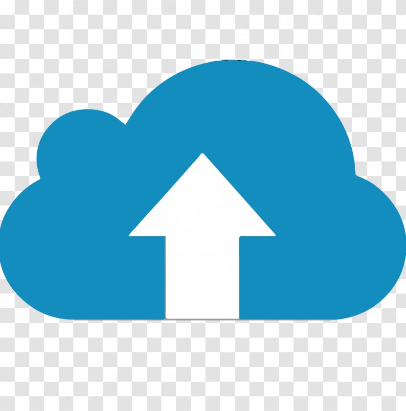 Cloud Computing Upload Storage Symbol - Aqua Transparent PNG