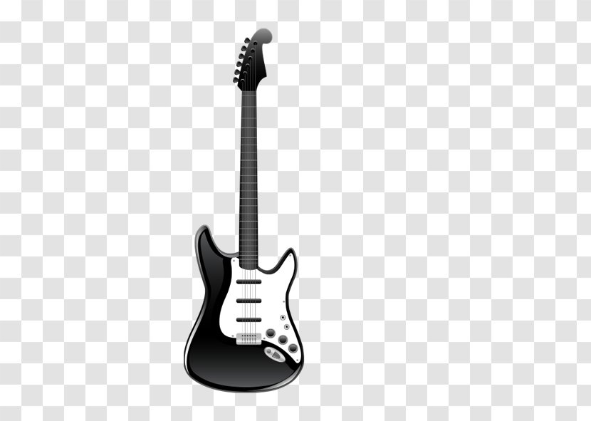 Electric Guitar Royalty-free Black And White Clip Art - Frame - Musical Instruments Transparent PNG