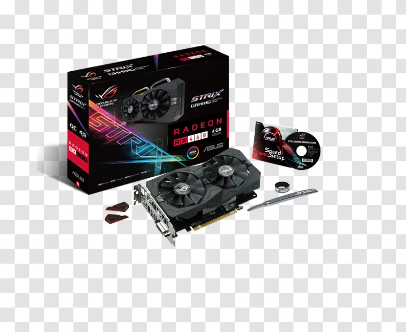 Graphics Cards & Video Adapters GDDR5 SDRAM Radeon Republic Of Gamers PCI Express - Amd 500 Series Transparent PNG