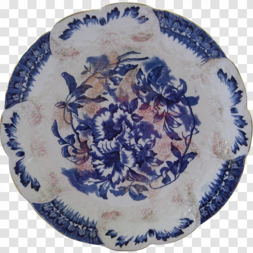 Plate Ceramic Blue And White Pottery Platter Tableware Transparent PNG