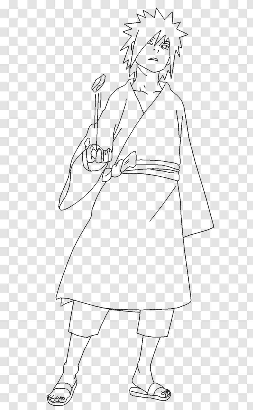 Madara Uchiha Line Art Obito Hashirama Senju Drawing - Cartoon - Naruto Transparent PNG