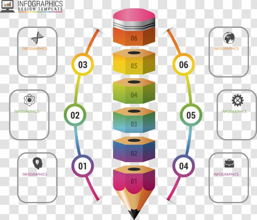 Infographic Chart - Pencil - Puzzle Vector Information Transparent PNG