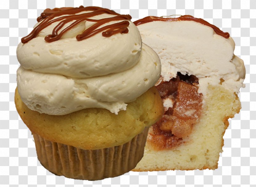 Ice Cream Caramel Apple Cupcake Muffin - Flavor Transparent PNG