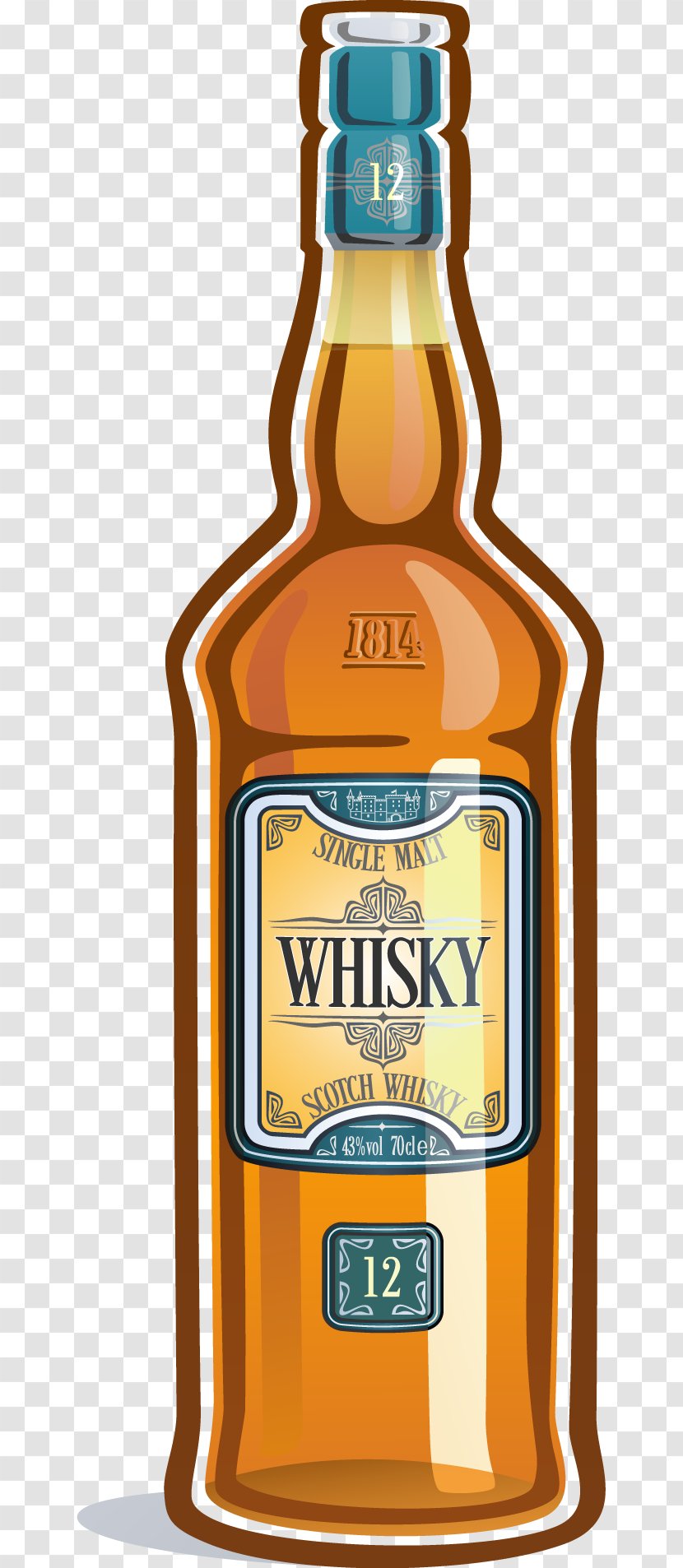 Whisky Beer Wine Tennessee Whiskey Liqueur - Royaltyfree - Decorative Bottles Transparent PNG