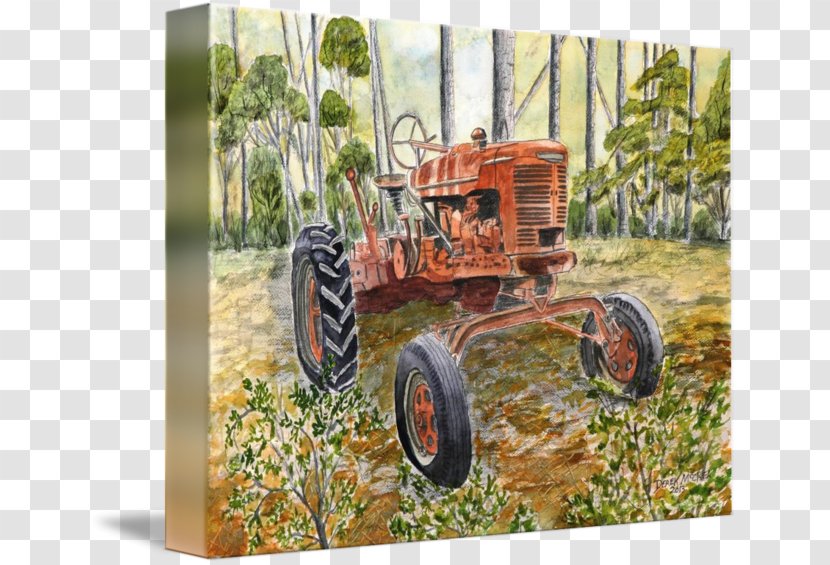 Tractor Vintage John Deere Watercolor Painting Art - Tree Transparent PNG