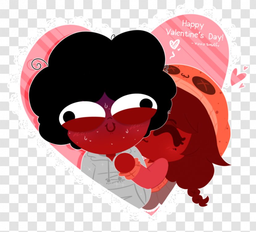 Animated Cartoon Valentine's Day Illustration - Heart - Chocolate Drop Transparent PNG