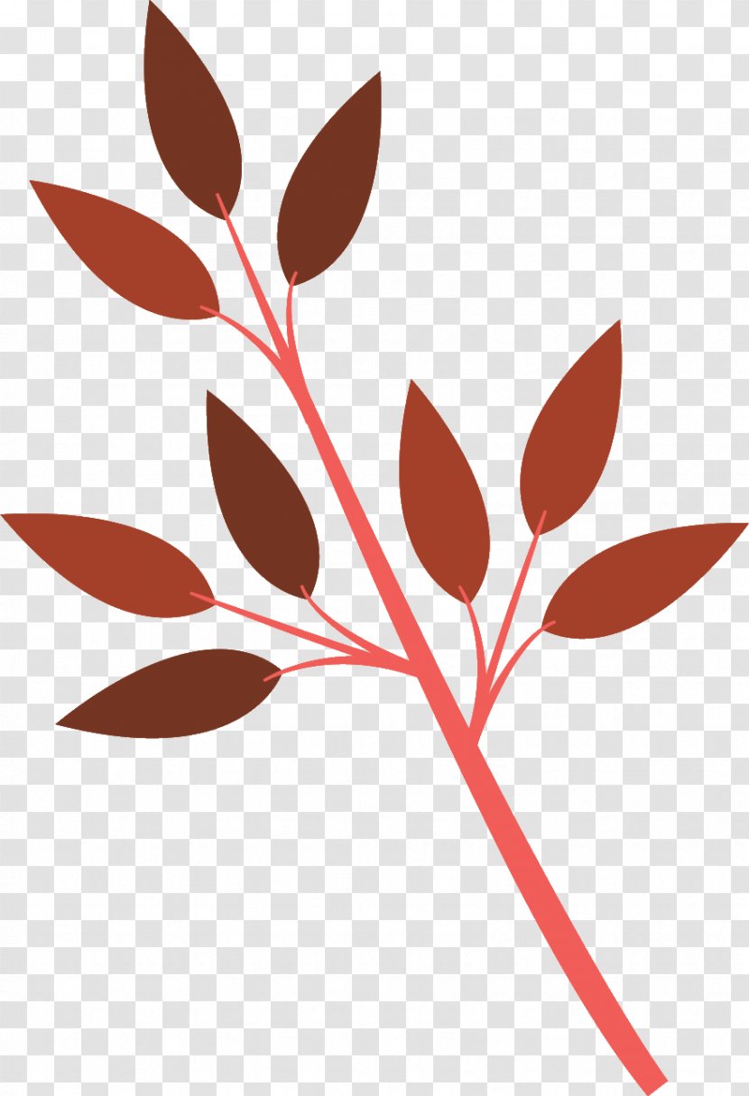 Twig Leaf Line Flower Clip Art Transparent PNG