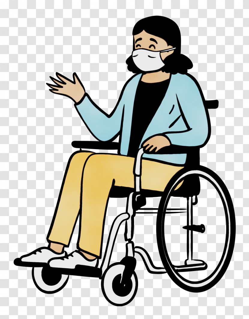 Wheelchair Chair Sitting Cartoon Meter Transparent PNG