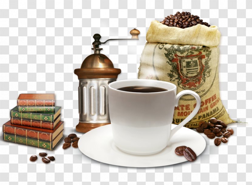 Coffee Espresso Latte Cappuccino Cafe - Food - Beans Transparent PNG