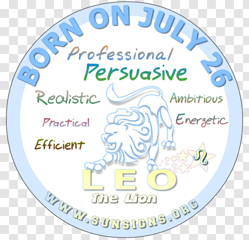 L.GOODMAN'S SUN SIGN Zodiac Horoscope Astrological Sign 25 July - Personality - Leo Transparent PNG