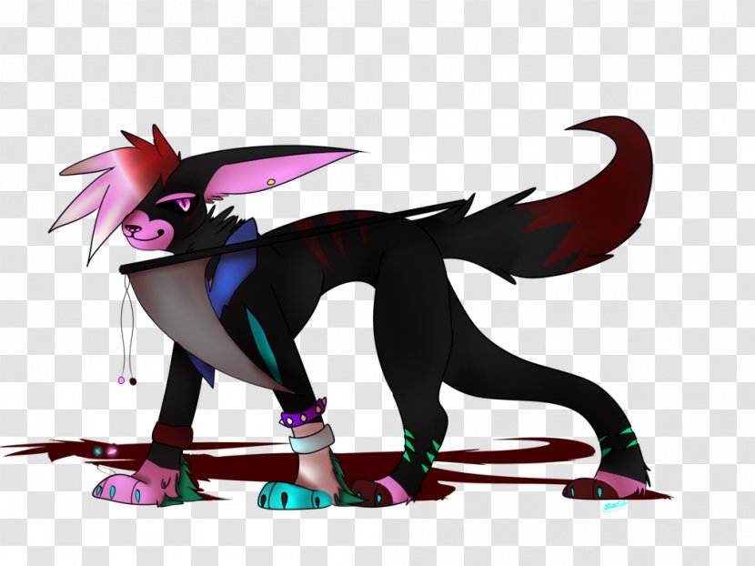 Mammal Cartoon Purple Legendary Creature - Rainbow Neon Wolf Transparent PNG