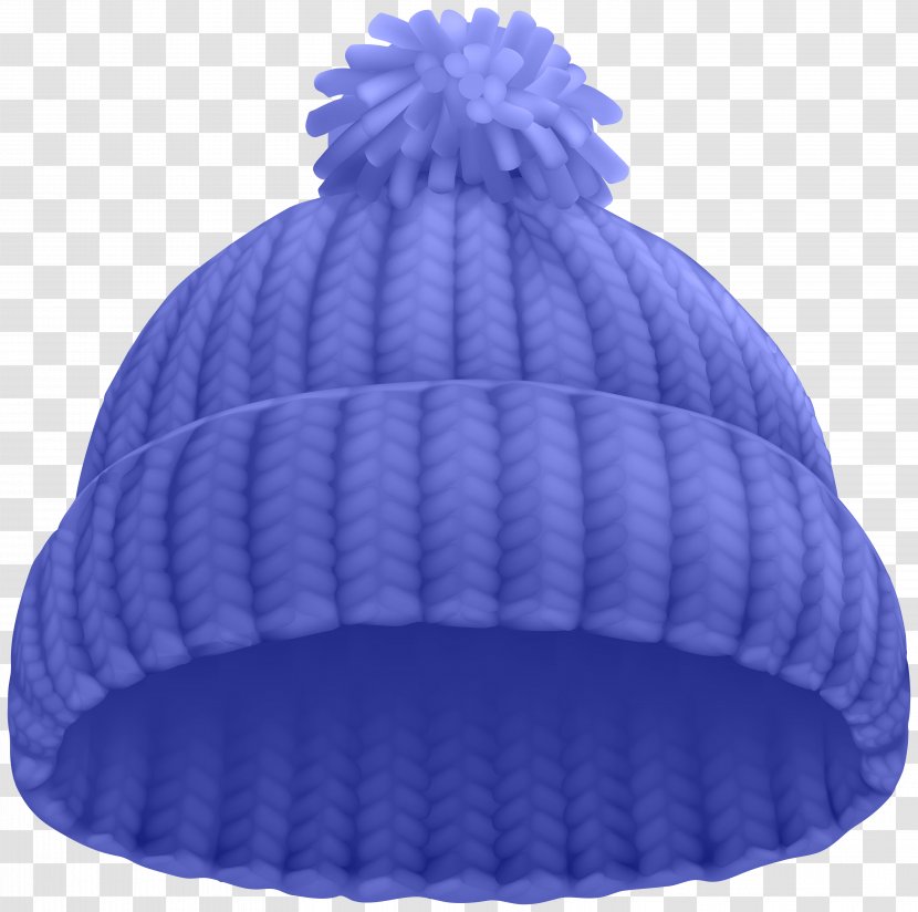 Hat Beanie Knit Cap Clip Art - Knitting - Blue Winter Image Transparent PNG