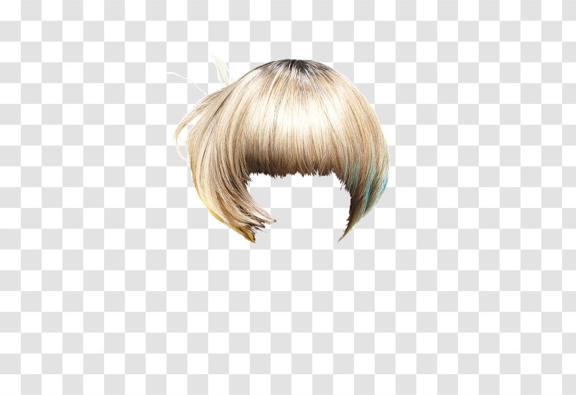 Blond Step Cutting Layered Hair Coloring - Wig - Styling Tools Transparent PNG