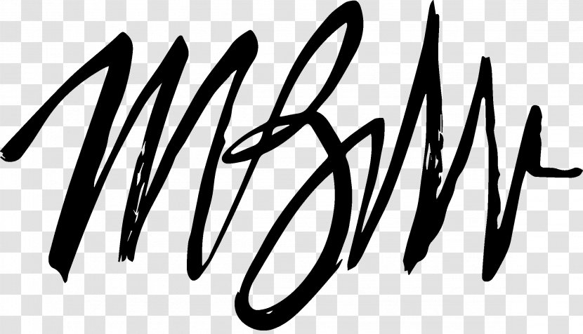 Logo Brand Art Corporate Identity - Black M - Calligraphy Transparent PNG