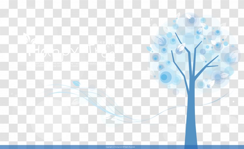 Blue Illustration - Sky - Tree Transparent PNG