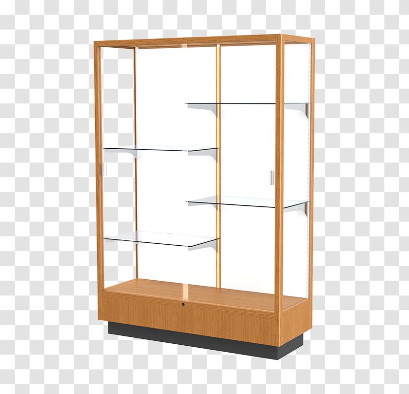 Shelf Display Case Oak Floor Furniture - Sales - Glass Transparent PNG
