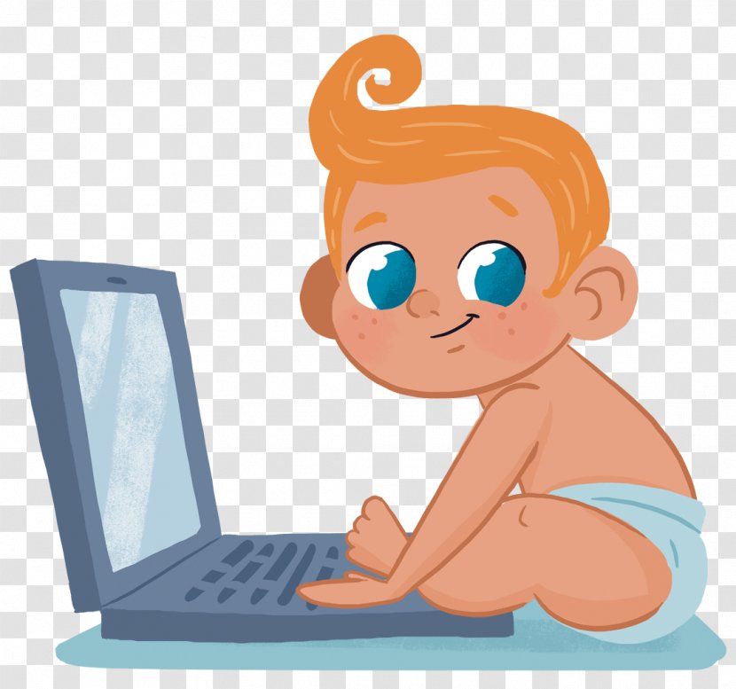 Baby Cartoon - Computer - Technology Transparent PNG