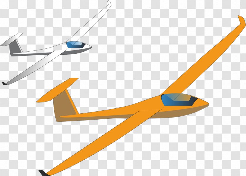 Glider Airplane Aircraft Aviation Clip Art - Diagram Transparent PNG