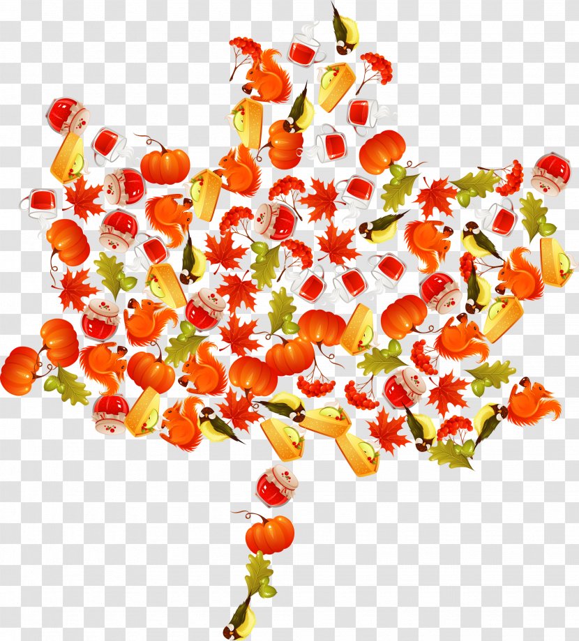 Maple Leaf Autumn Montage Clip Art - Flowering Plant Transparent PNG