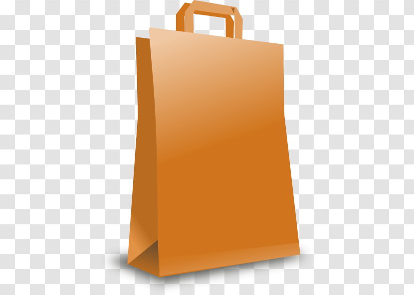 Paper Carton Bag Clip Art - Orange - Cliparts Transparent PNG