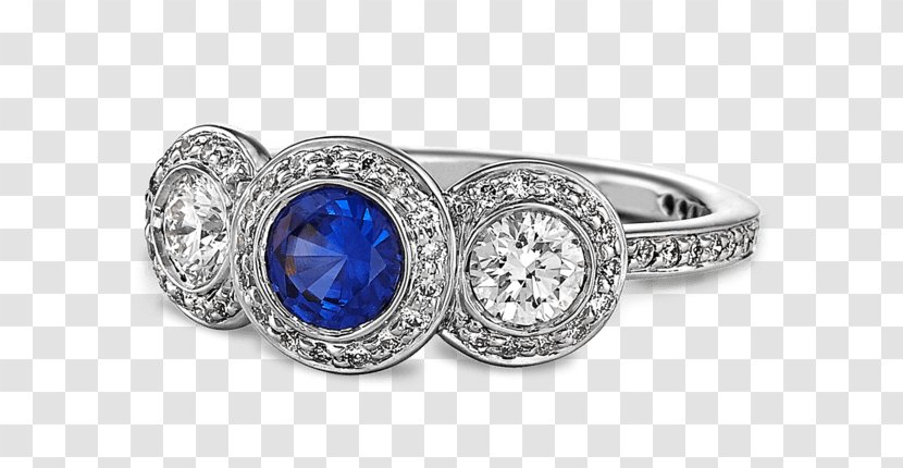 Sapphire Wedding Ring Diamond Jewellery - Blingbling - Halo Transparent PNG