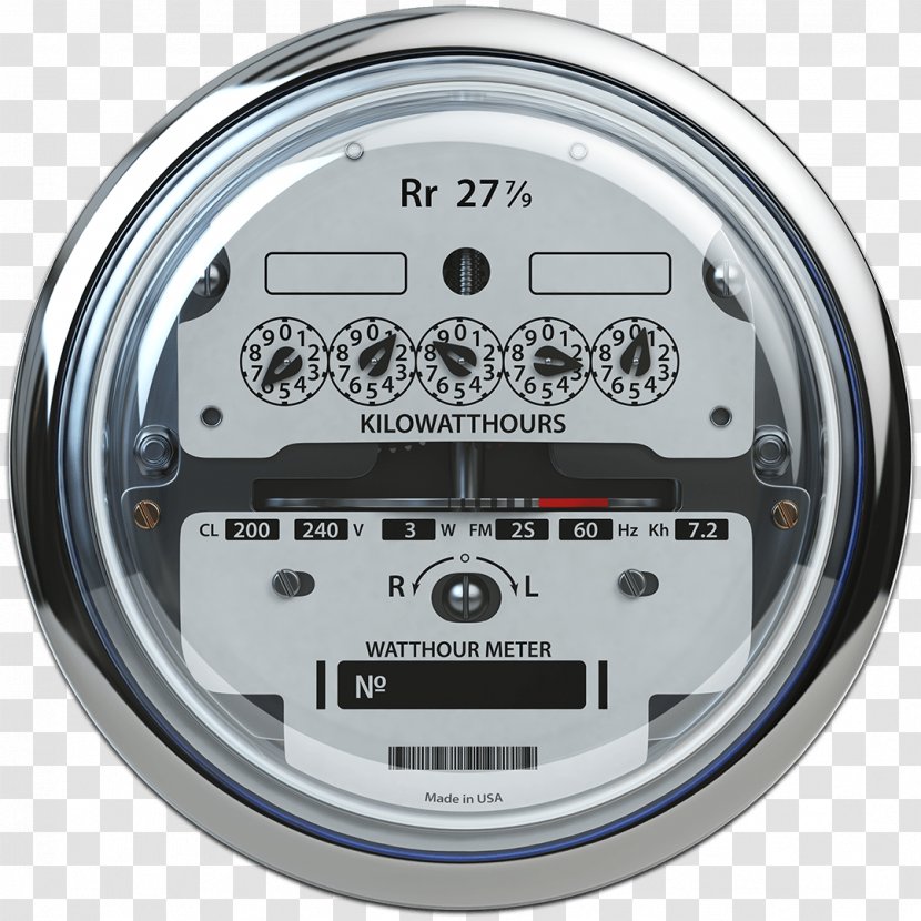 Electricity Meter Stock Photography Electric Energy Consumption Power - Gauge - Voltmeter Transparent PNG