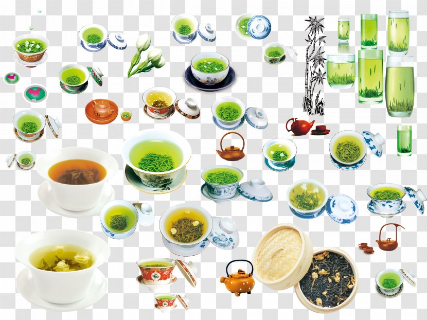 Green Tea Chawan Teaware - Plastic - Set Transparent PNG