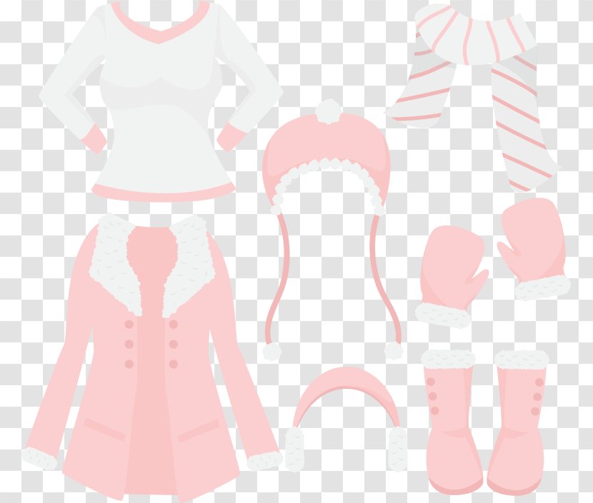 Sleeve Skin Textile Uniform Illustration - Heart - Pink Ladies Winter Transparent PNG