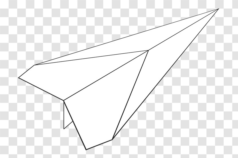 Triangle Point - Line Art - Fold Paperrplane Transparent PNG