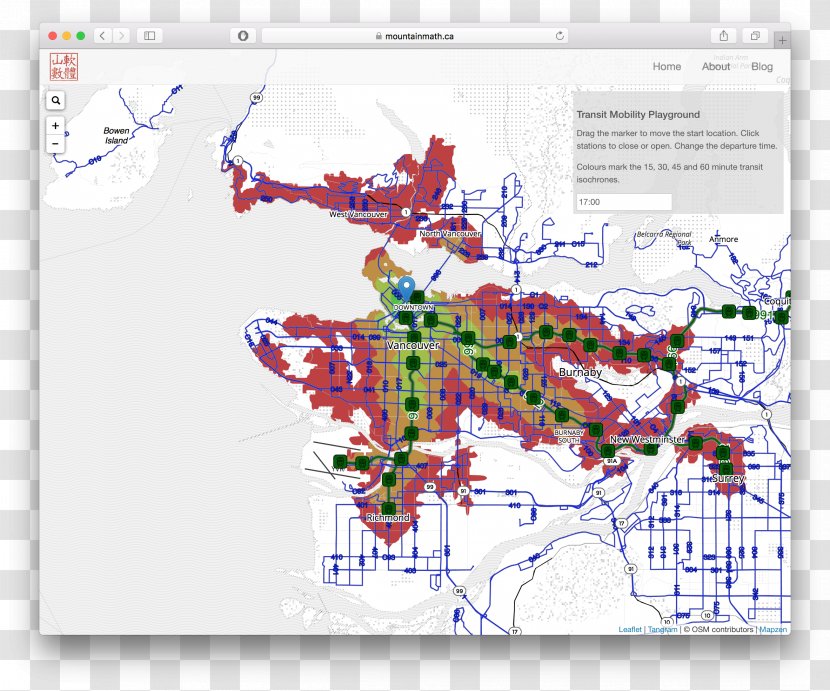 Map Mobi Vancouver Visualization TransLink Transparent PNG