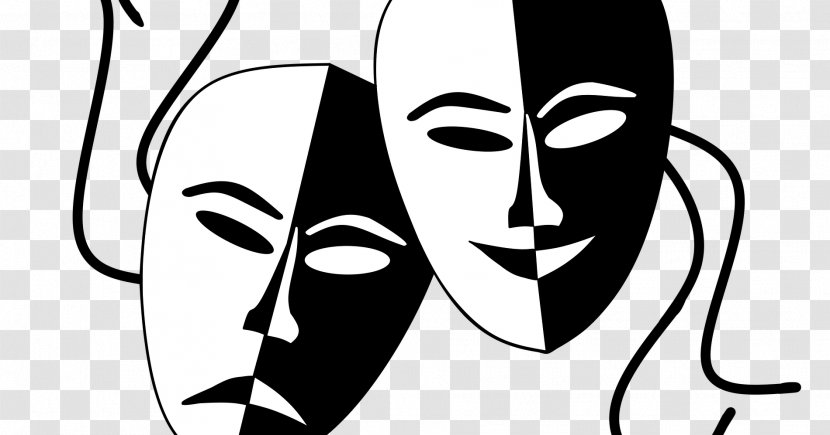 Theatre Drama Drawing Comedy Clip Art - Cartoon - Mask Transparent PNG