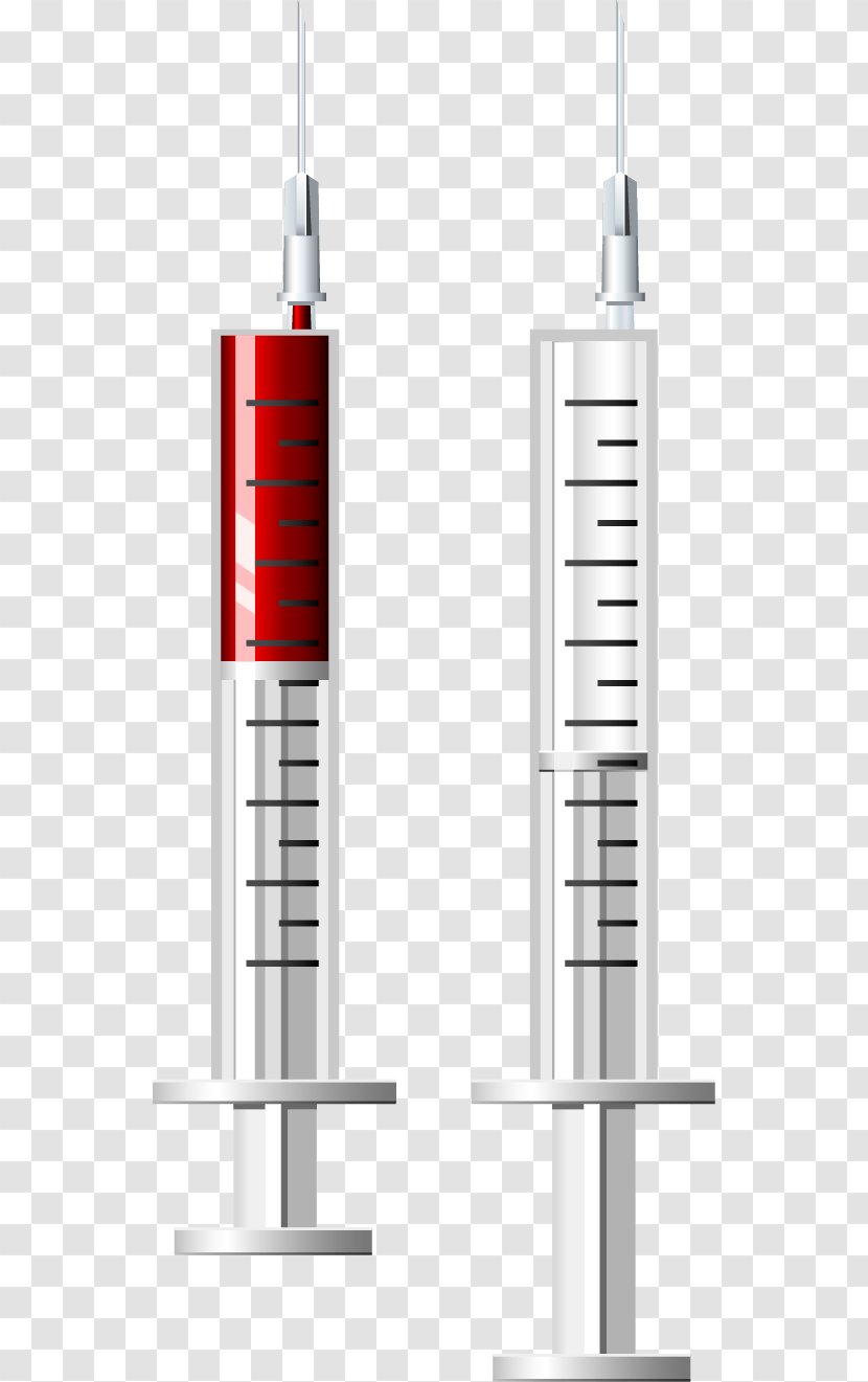 Syringe Hypodermic Needle Injection Clip Art - Medical Equipment Transparent PNG