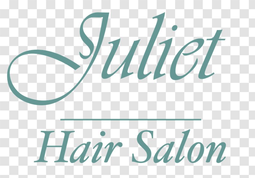 Juliet Hair Salon Logo Brand Product Design Romeo And - Teal - Horizontal Transparent PNG