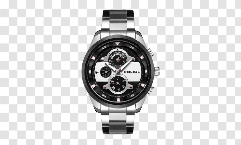 Watch Police Chronograph Quartz Clock - Dial - Industrial Wind Male Transparent PNG