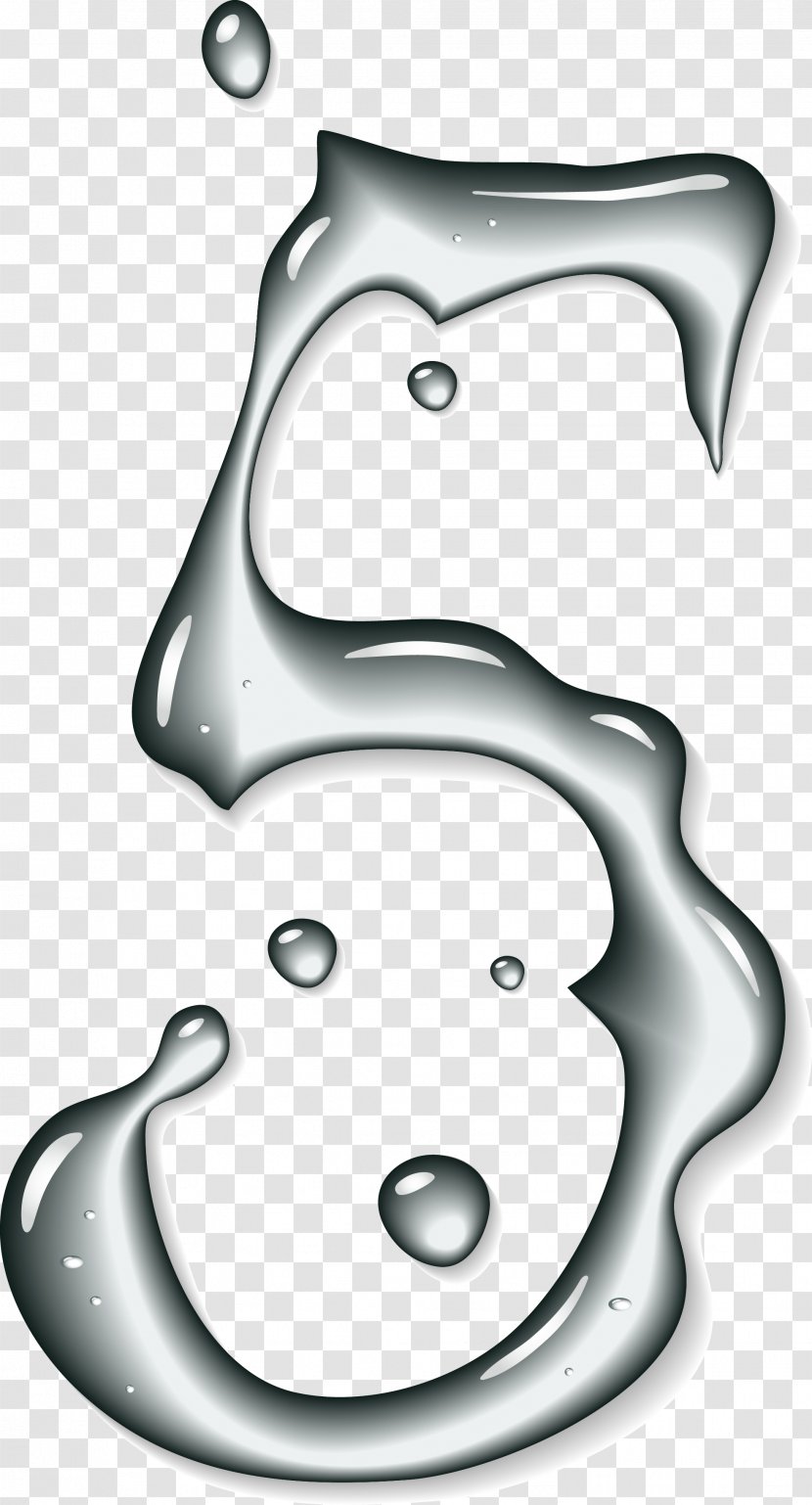 Number Liquid Euclidean Vector - Photography - Digital Composition Of Water Droplets Transparent PNG