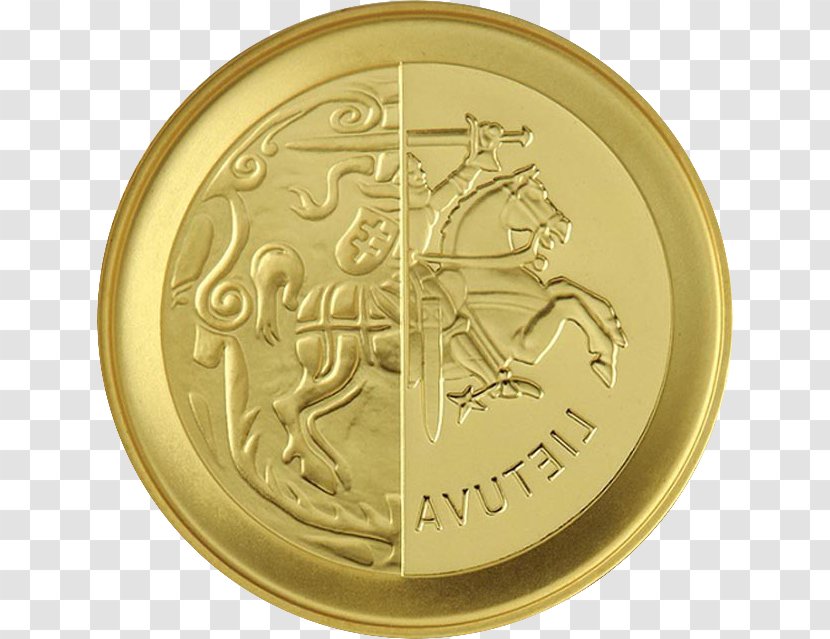 Euro Coins Grand Duchy Of Lithuania Gold - Bronze Medal - Coin Transparent PNG