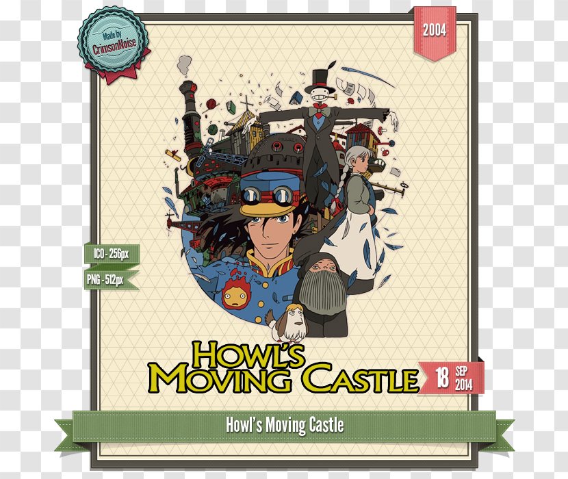 Ghibli Museum Calcifer Wizard Howl Studio Mondo - Frame - Howl's Moving Castle Transparent PNG