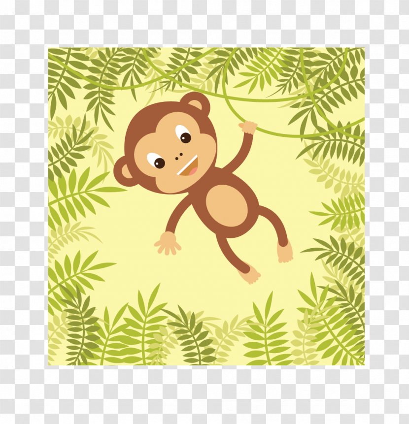 Primate Yellow Monkey Vertebrate - Organism - Creative Transparent PNG