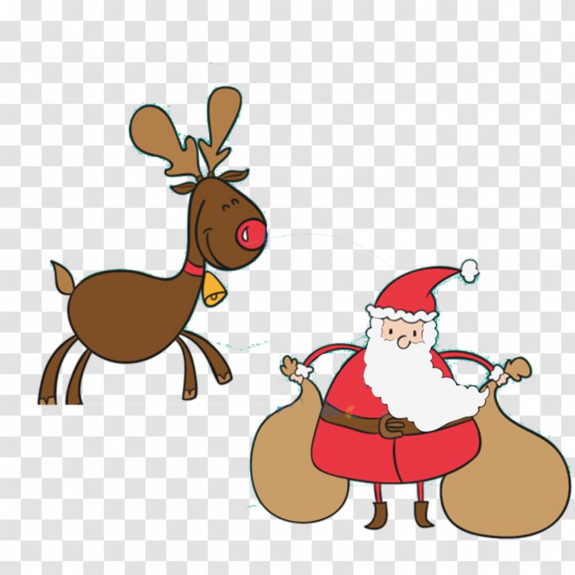 Santa Claus Cartoon Pxe8re Davids Deer - Rgb Color Model - And Her Transparent PNG